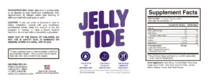 JellyTide Supplement Facts Label — full ingredient panel